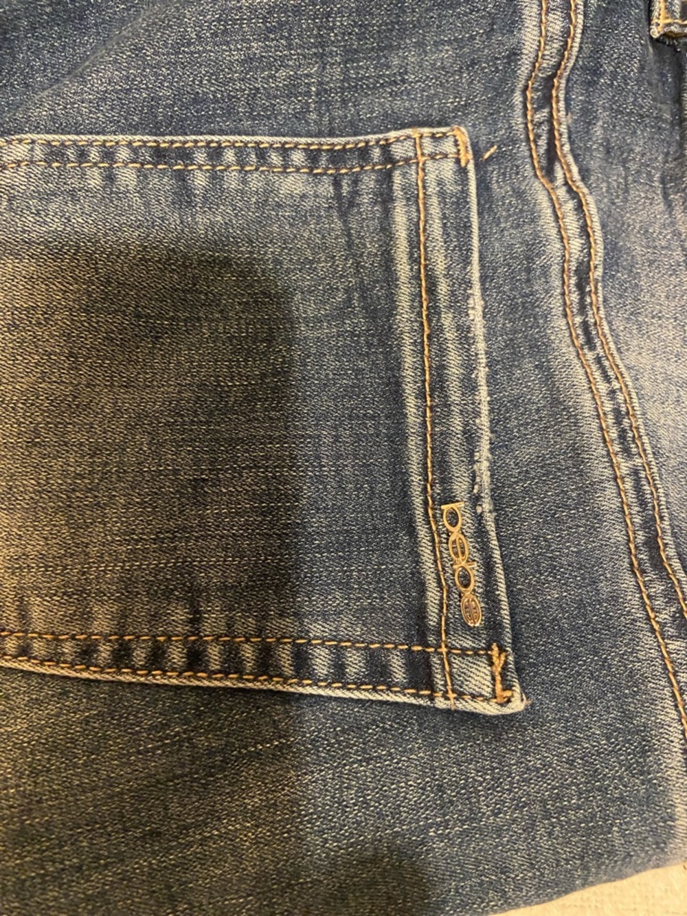 bebe Dark Blue Straight-Leg Jeans with Floral Embroidery - Picture 4 of 5